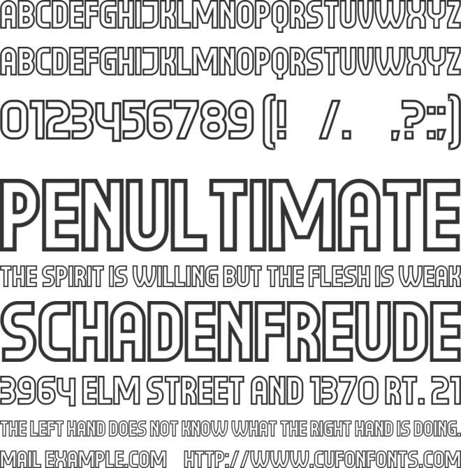 Brahms Hollow font preview