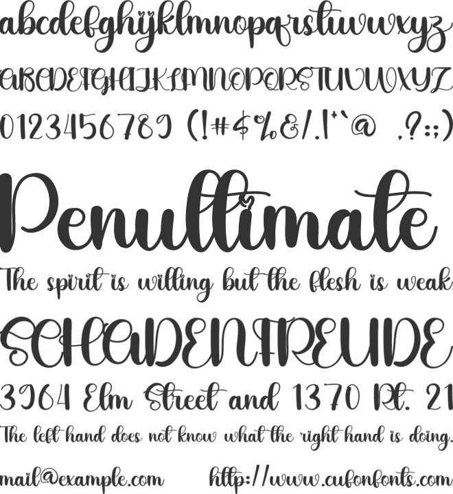 Gallery font preview