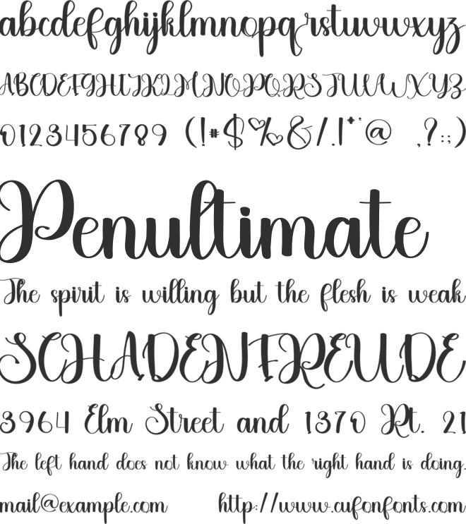 Fallin Simple font preview