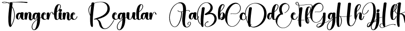 Tangerline Regular font