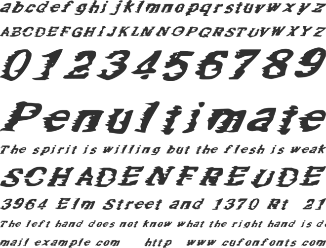 Speed of Oatmeal font preview
