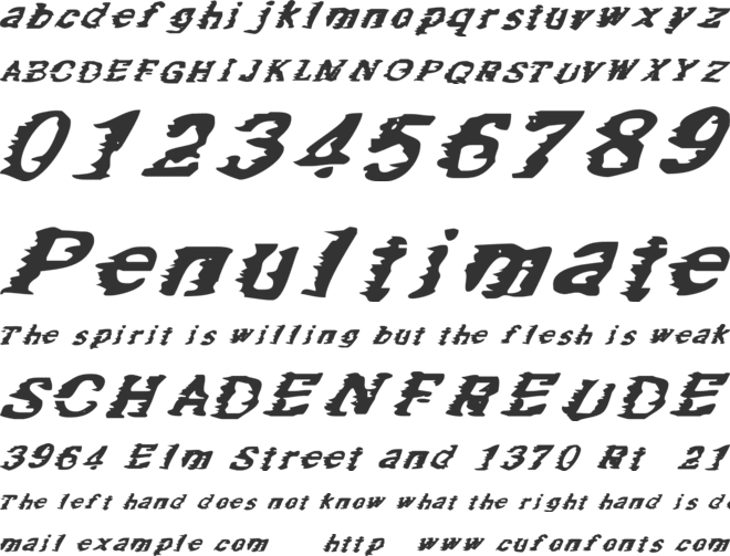 Speed of Oatmeal font preview