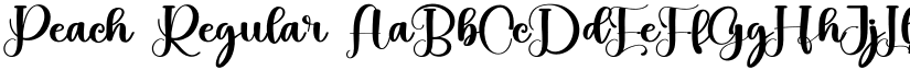 Peach Regular font