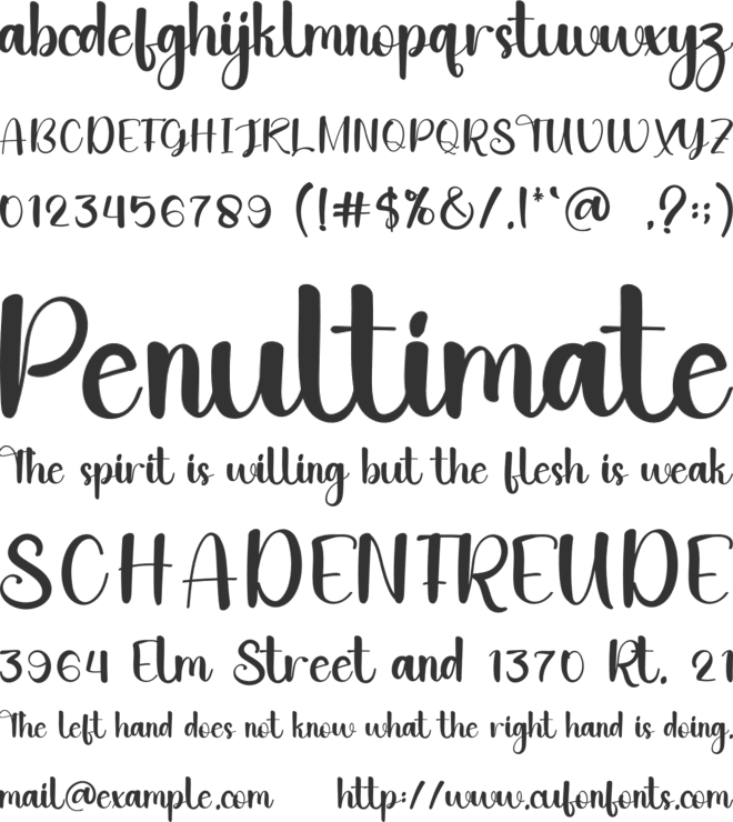 Milk Drink font preview