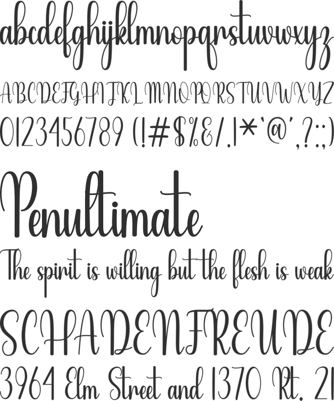 Baby Sela font preview