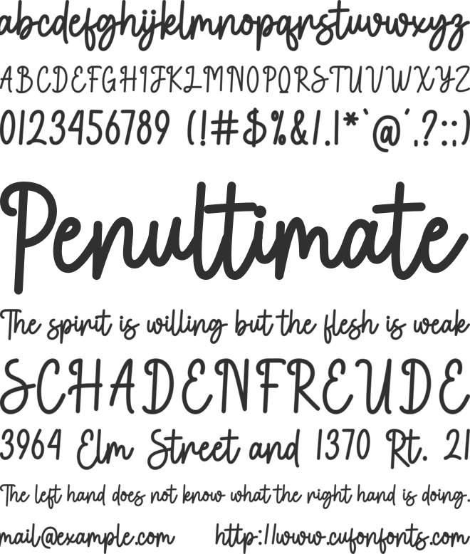 Fresh Baked font preview