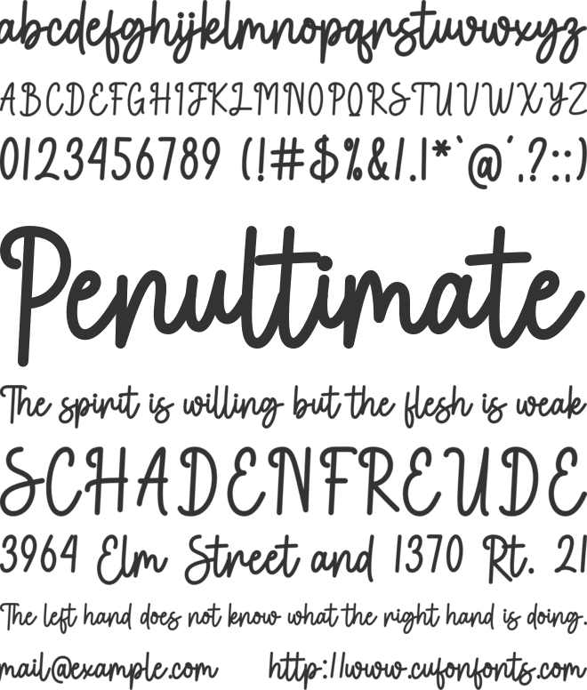 Fresh Baked font preview