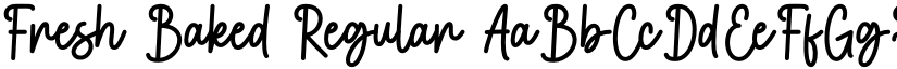 Fresh Baked Regular font