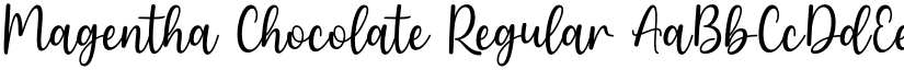 Magentha Chocolate Regular font