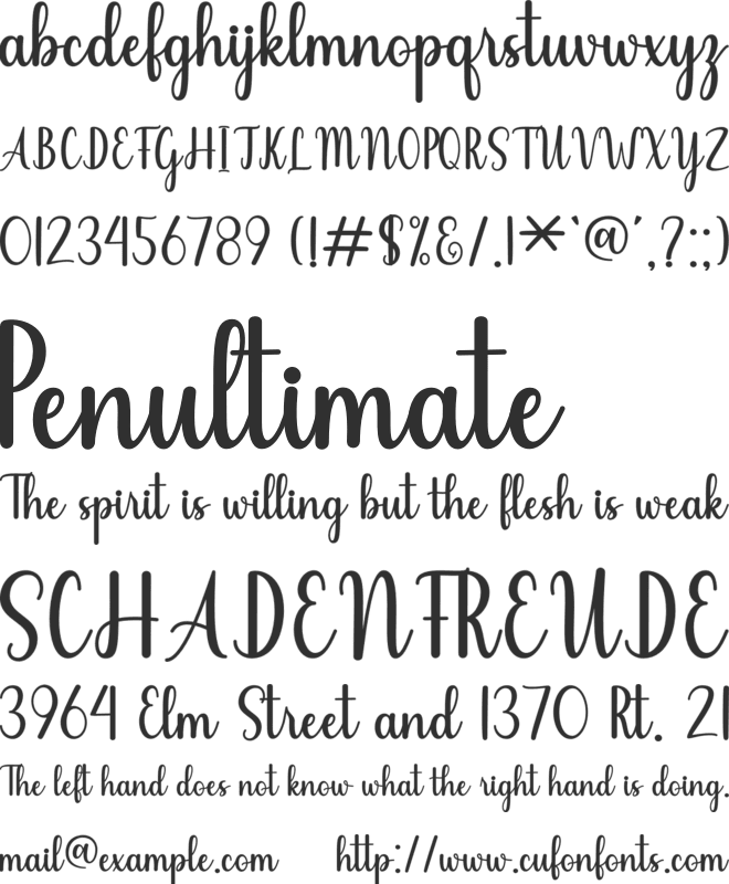 Dreambig font preview