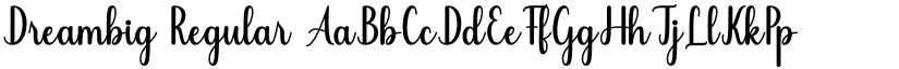 Dreambig Regular font
