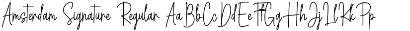 Amsterdam Signature Regular font