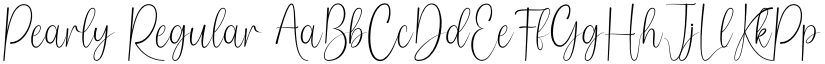 Pearly Regular font