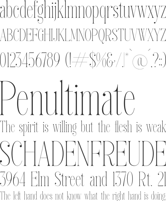 Heafthery Notespage font preview