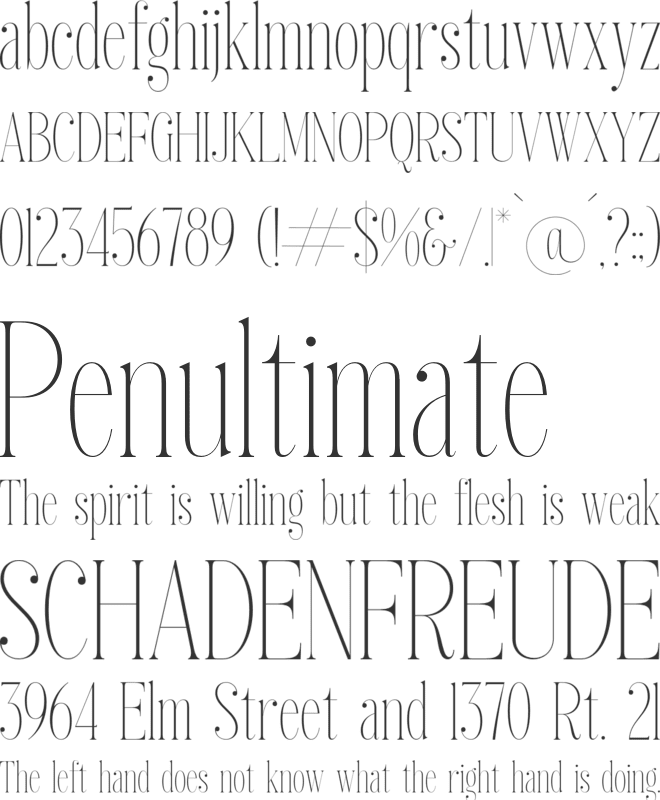 Heafthery Notespage font preview
