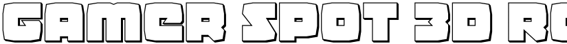 Gamer Spot 3D Regular font