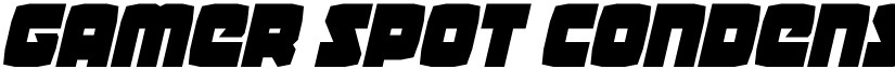 Gamer Spot Condensed Italic Regular font