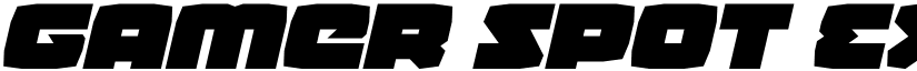 Gamer Spot Expanded Italic Regular font