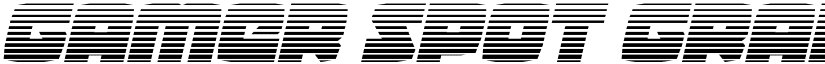 Gamer Spot Gradient Italic Regular font