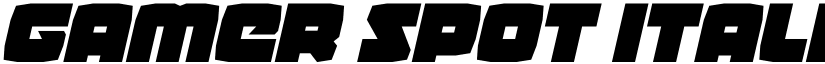 Gamer Spot Italic Regular font
