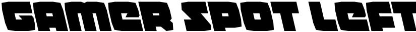 Gamer Spot Leftalic Regular font