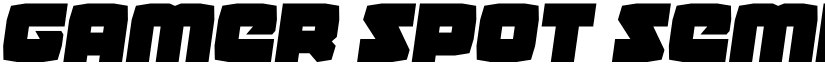 Gamer Spot Semi-Italic Regular font