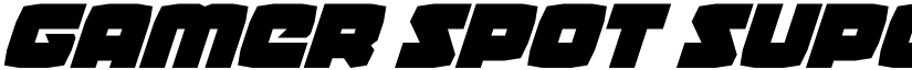Gamer Spot Super-Italic Regular font
