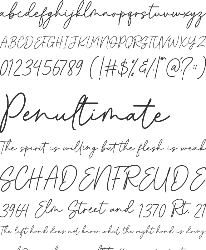 Purely Woman font preview