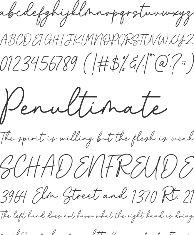 Purely Woman font preview