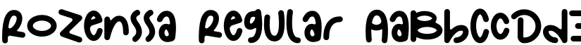 Rozenssa Regular font