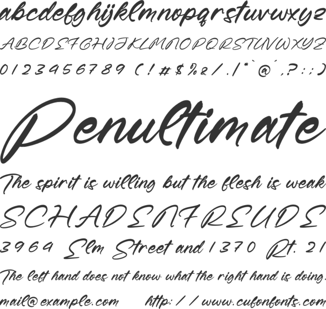 Heatffox Falsetto font preview