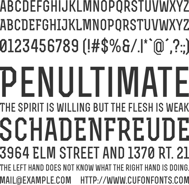 Rex Bold font preview