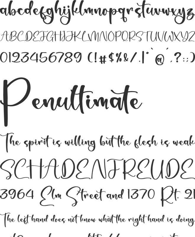Menttary Sabttone font preview