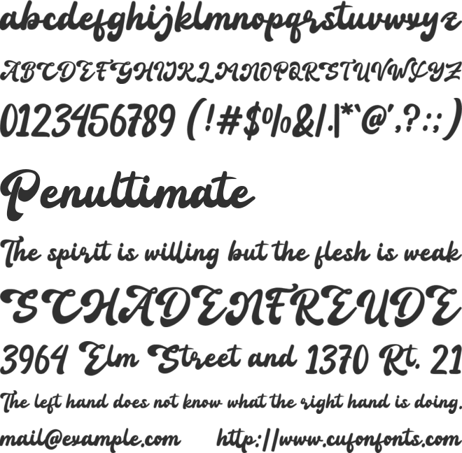 Gembol font preview