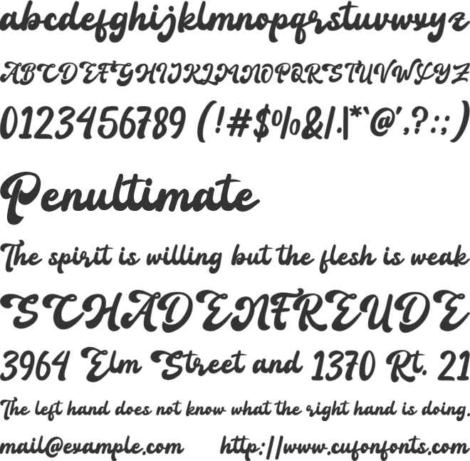 Gembol font preview