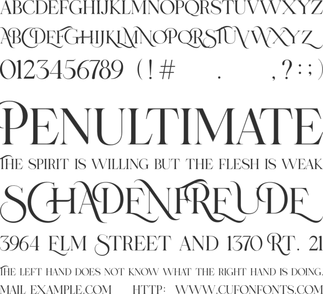 Rusilla serif font preview