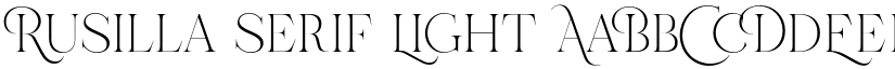 Rusilla serif Light font