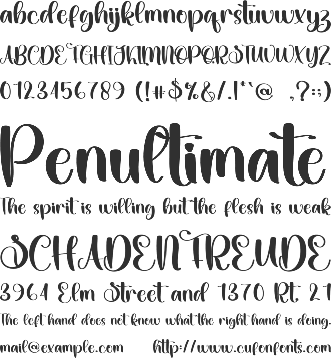 Hounted Christmas font preview
