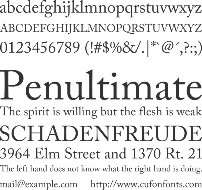 Adobe Caslon Pro font preview