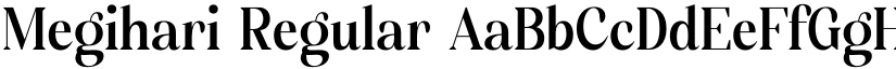 Megihari Regular font