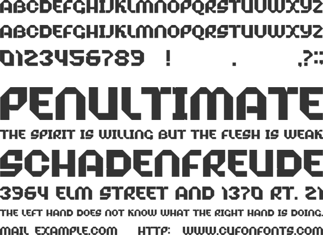 Shooting Star font preview