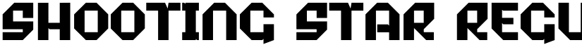 Shooting Star Regular font