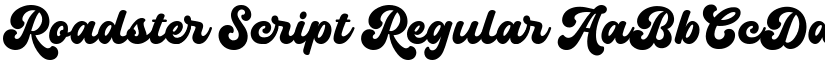 Roadster Script Regular font