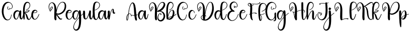 Cake Regular font