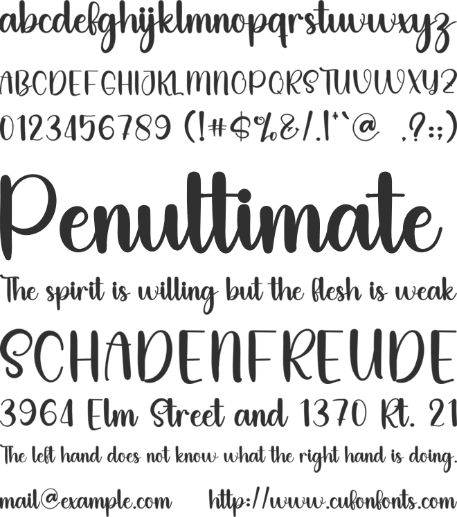 Sign Writing font preview