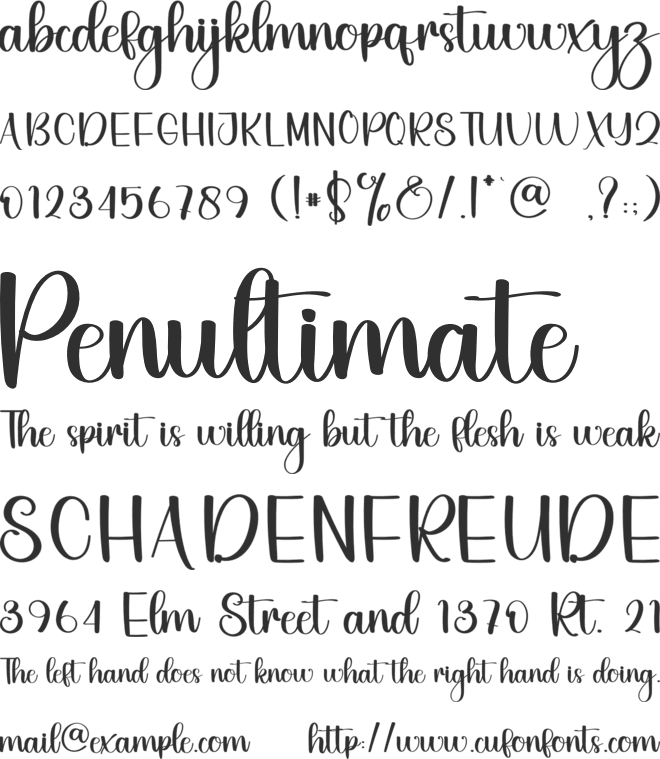 The Hospital font preview
