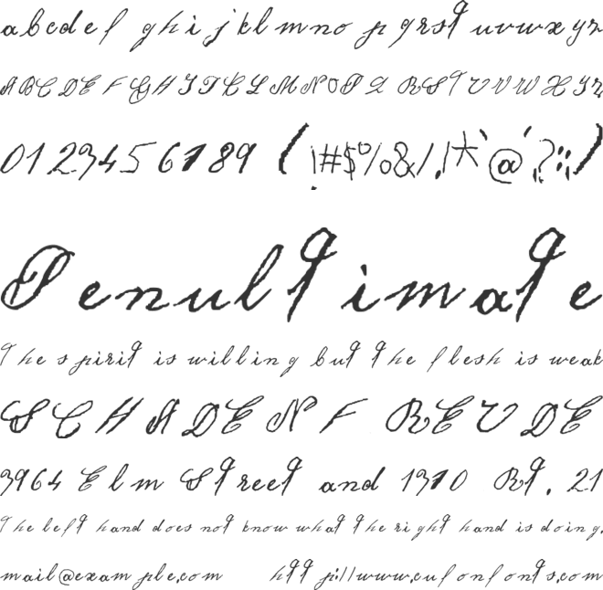 Gregoria font preview
