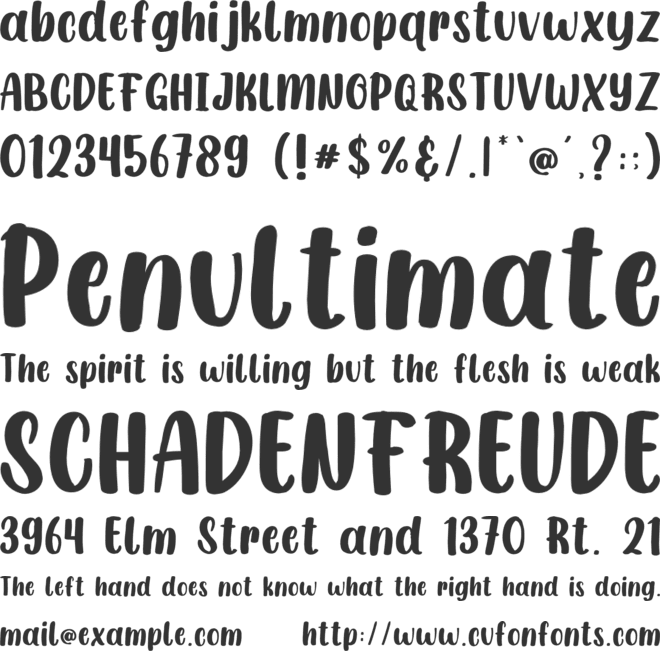 Happy Memories font preview