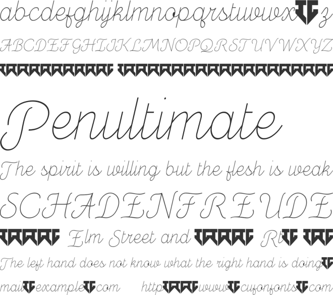 Mercusuar Script font preview