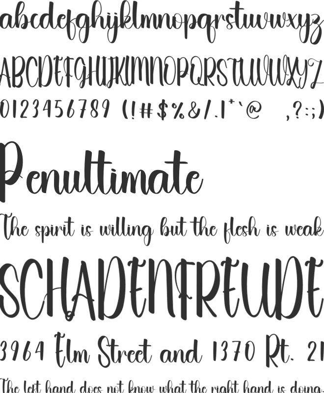 Trick font preview